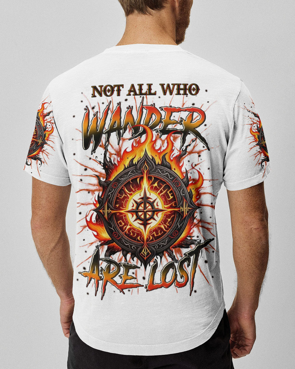 NOT ALL WHO WANDER ARE LOST COMPASS FIRE ALL OVER PRINT - YHLN1403254