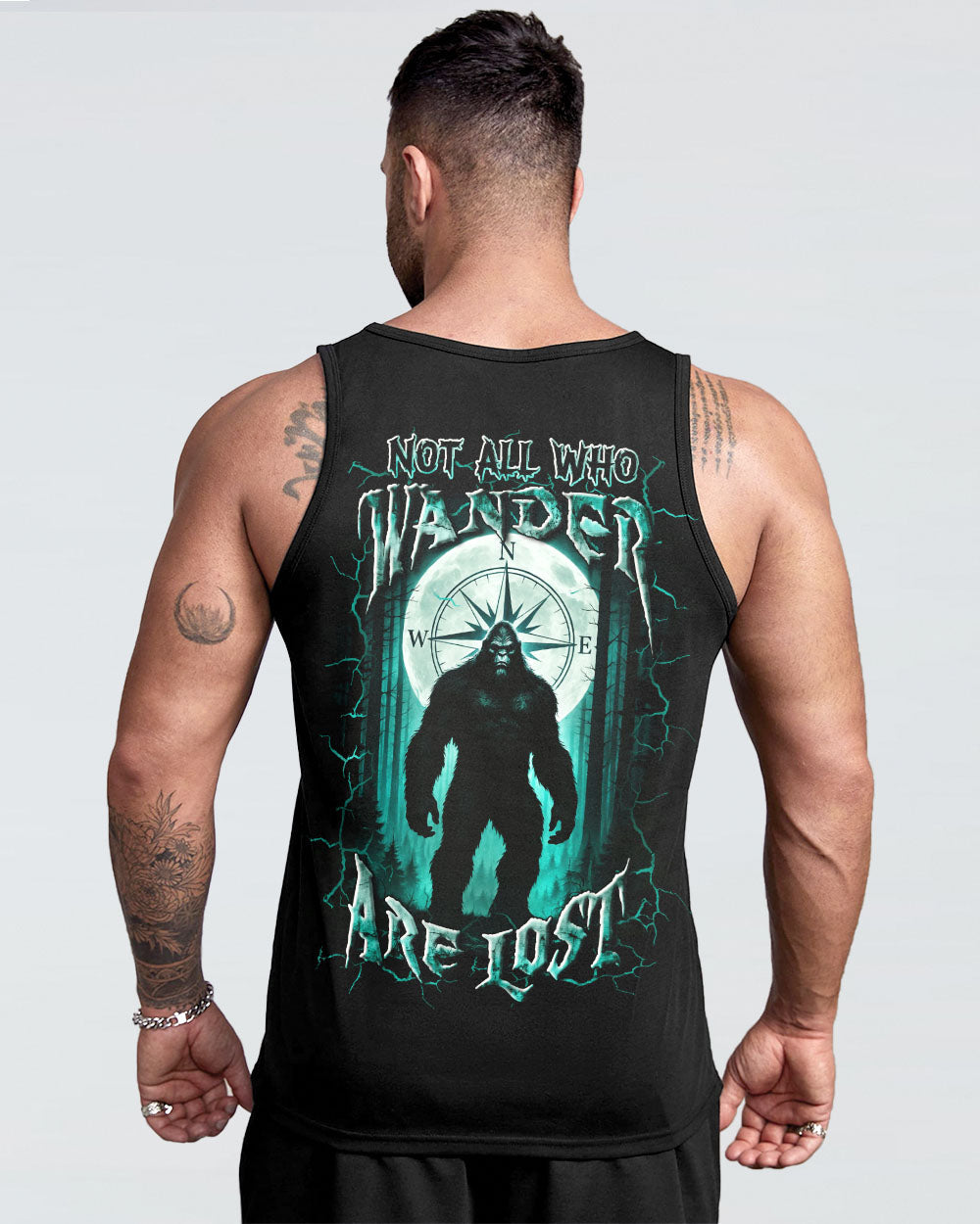 NOT ALL WHO WANDER ARE LOST BIGFOOT ALL OVER PRINT - YHLN1605252