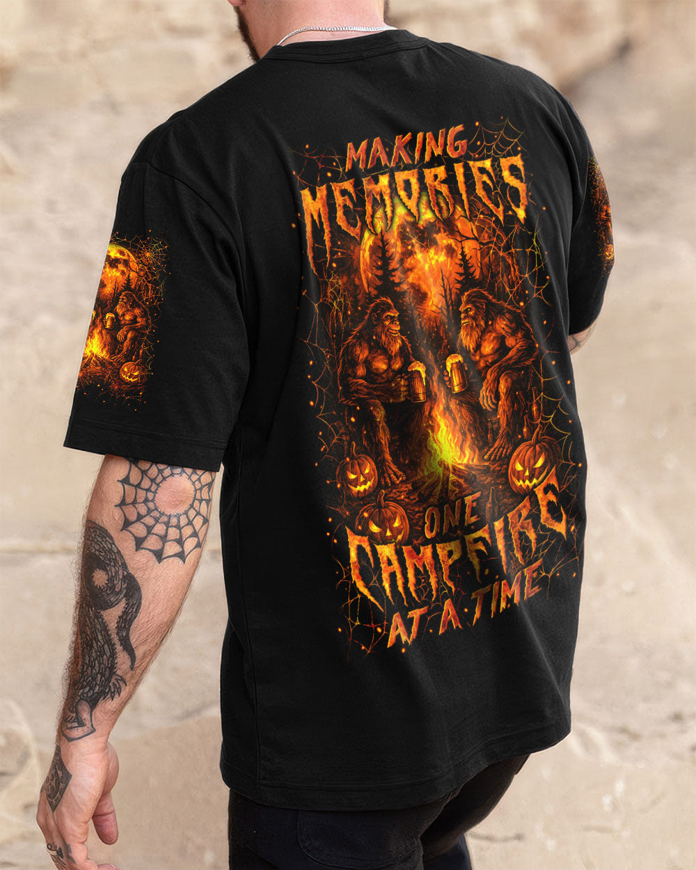 MAKING MEMORIES ONE CAMPFIRE AT A TIME BIGFOOT HALLOWEEN ALL OVER PRINT - YHLN1807254