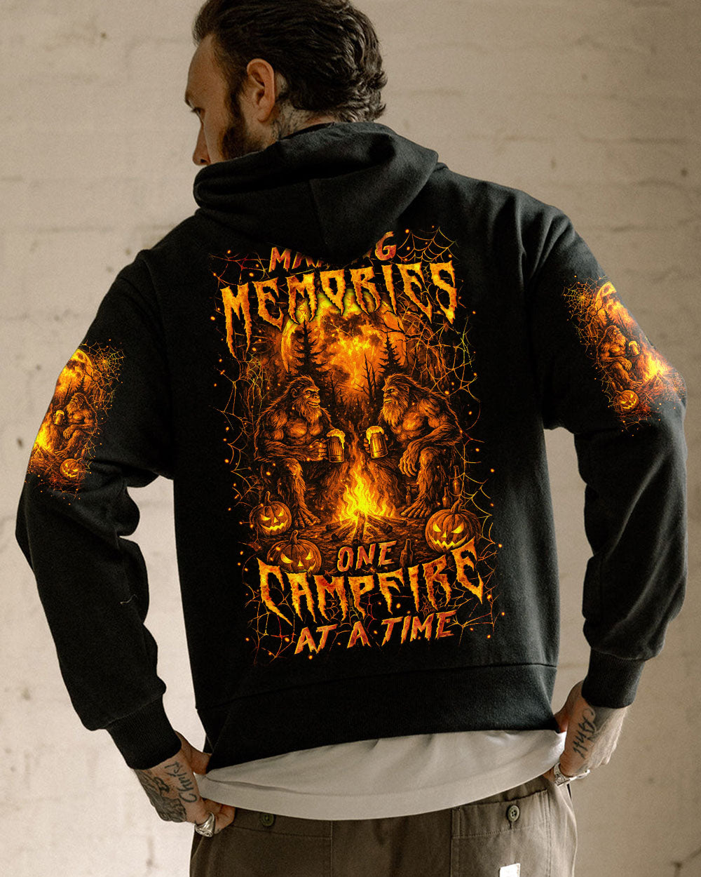 MAKING MEMORIES ONE CAMPFIRE AT A TIME BIGFOOT HALLOWEEN ALL OVER PRINT - YHLN1807254
