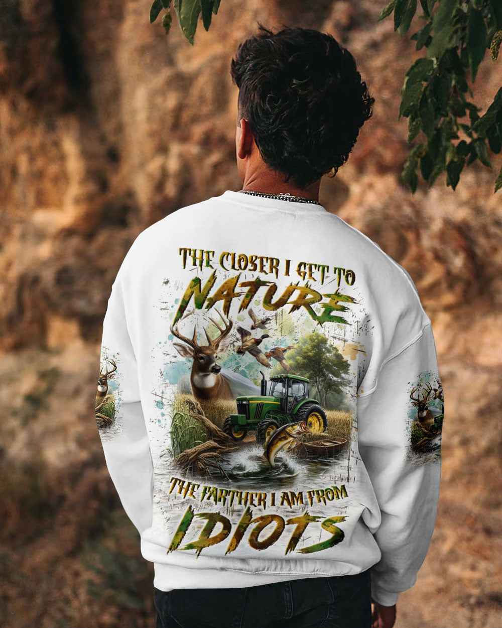 THE CLOSER I GET TO NATURE HUNTING ALL OVER PRINT - YHLN1911242