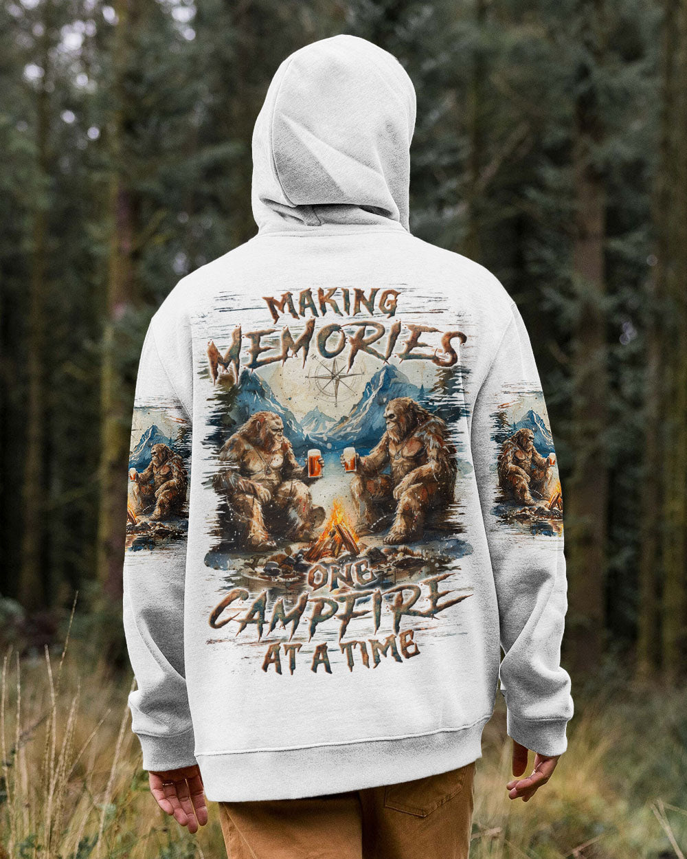 MAKING MEMORIES ONE CAMPFIRE AT A TIME BIGFOOT ALL OVER PRINT - YHLN1912241
