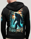 I'M HIDING FROM STUPID PEOPLE BIGFOOT ALL OVER PRINT - YHLN2010253