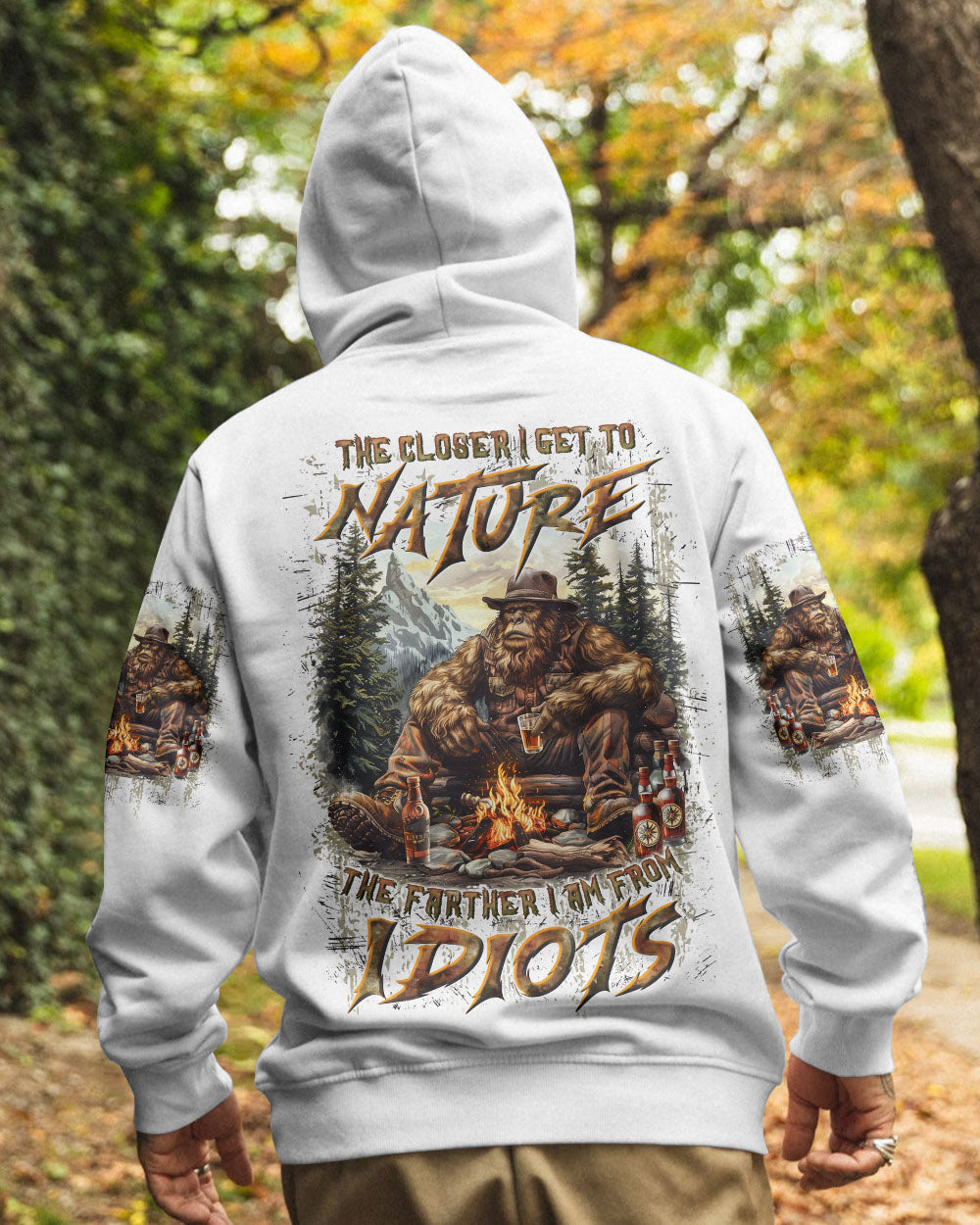 THE CLOSER I GET TO NATURE BIGFOOT ALL OVER PRINT - YHLN2108241