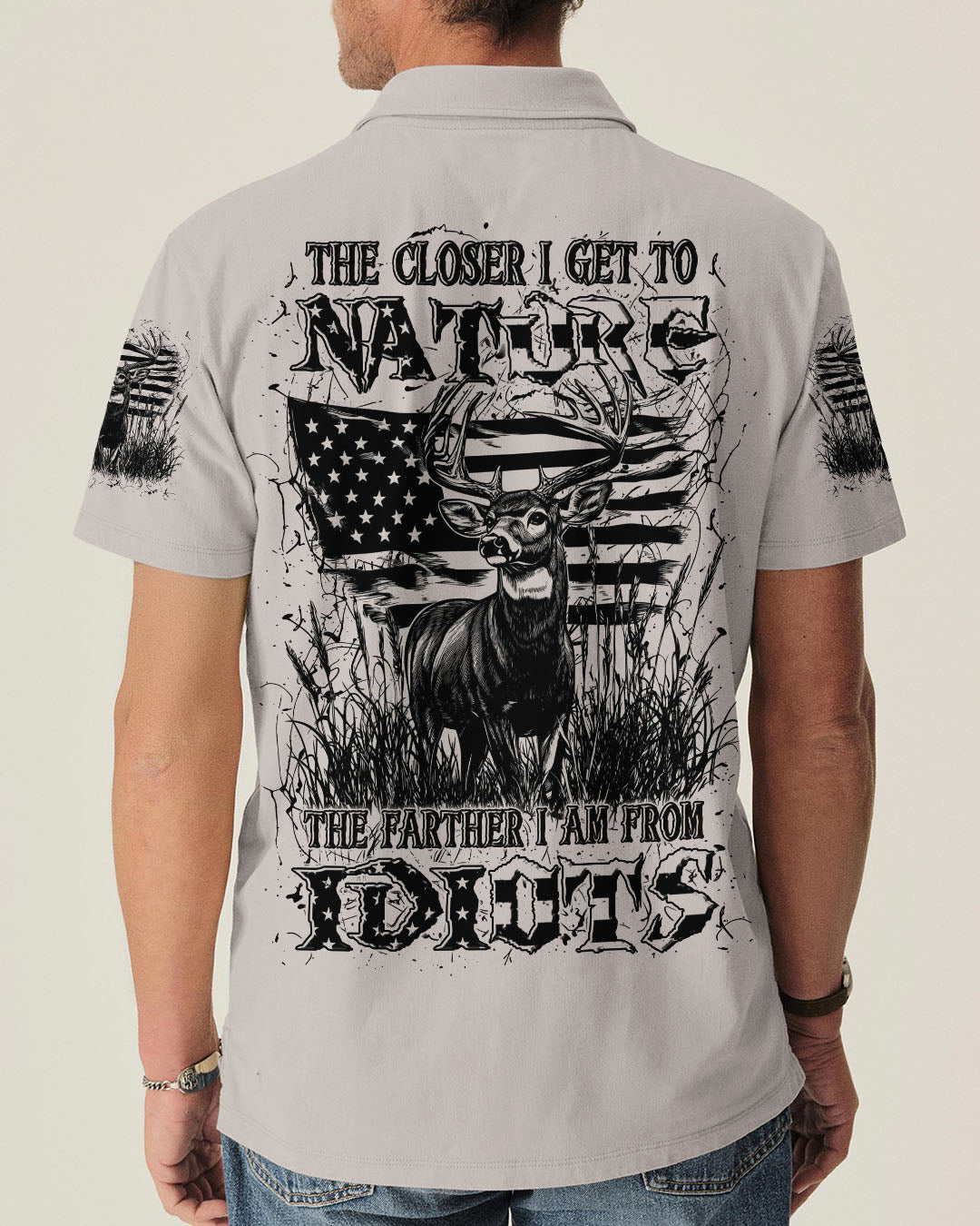 THE CLOSER I GET TO NATURE DEER HUNTING ALL OVER PRINT - YHLN2111252