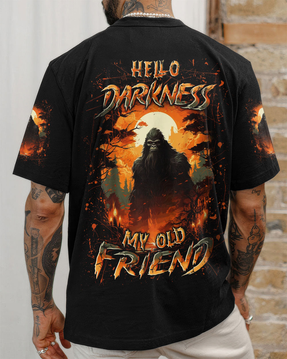HELLO DARKNESS MY OLD FRIEND BIGFOOT ALL OVER PRINT - YHLN2210253