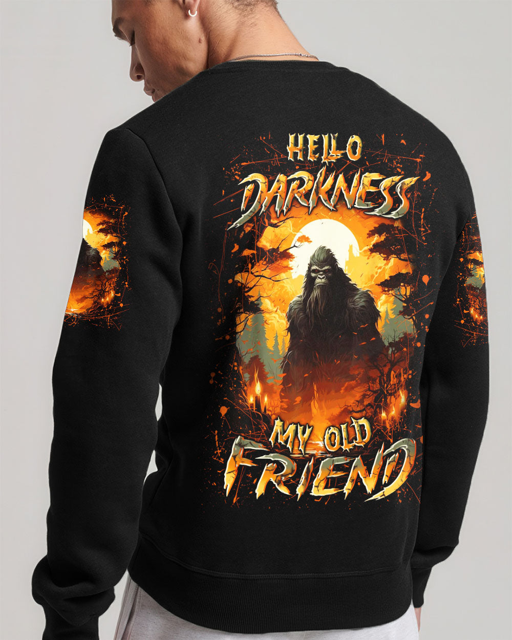 HELLO DARKNESS MY OLD FRIEND BIGFOOT ALL OVER PRINT - YHLN2210253