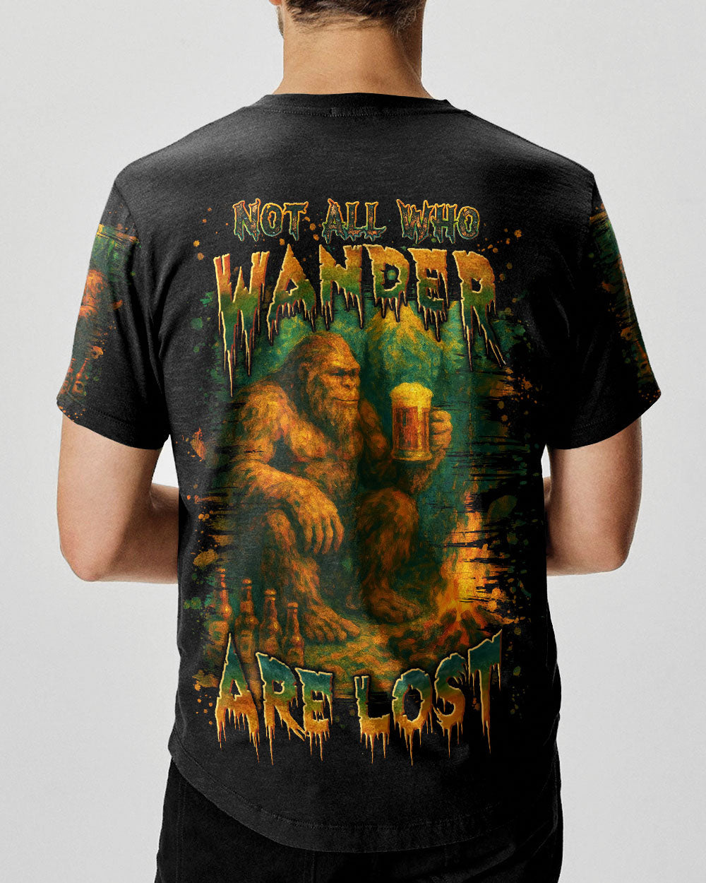 NOT ALL WHO WANDER ARE LOST BIGFOOT COMPASS ALL OVER PRINT - YHLN2306254