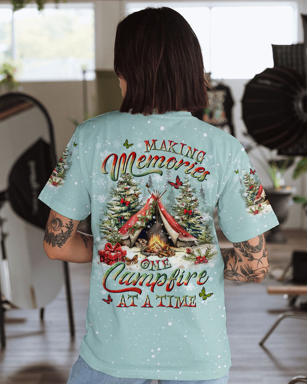 MAKING MEMORIES ONE CAMPFIRE AT A TIME CHRISTMAS ALL OVER PRINT - YHLN2310243