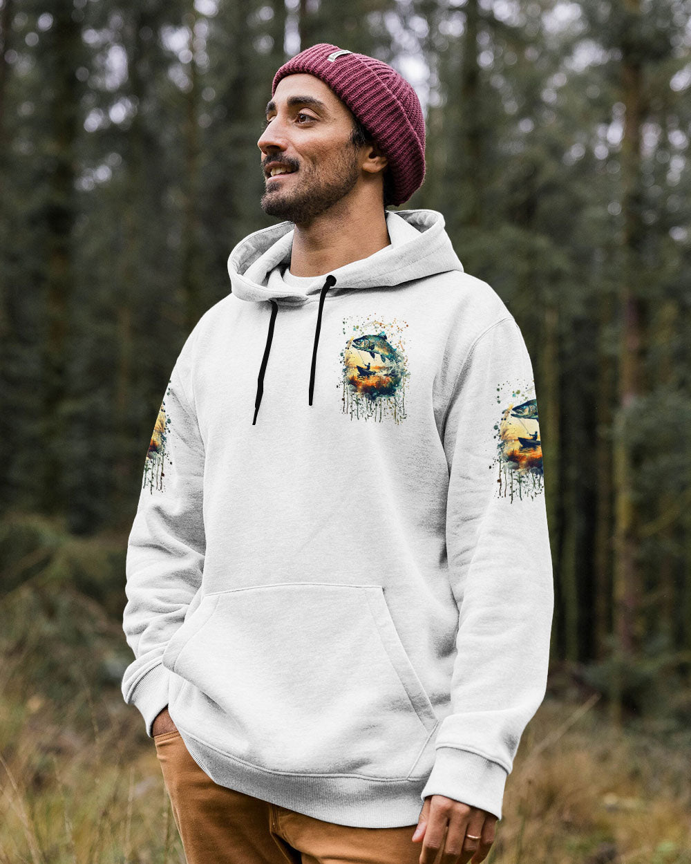 THE CLOSER I GET TO NATURE FISHING ALL OVER PRINT - YHLN2405254