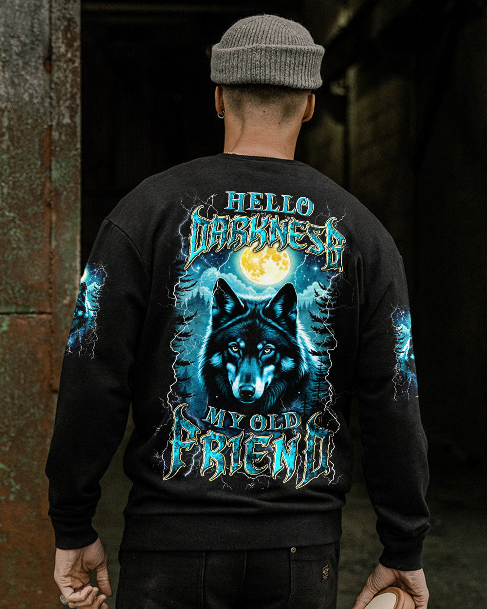 HELLO DARKNESS MY OLD FRIEND WOLF ALL OVER PRINT - YHLN2409254