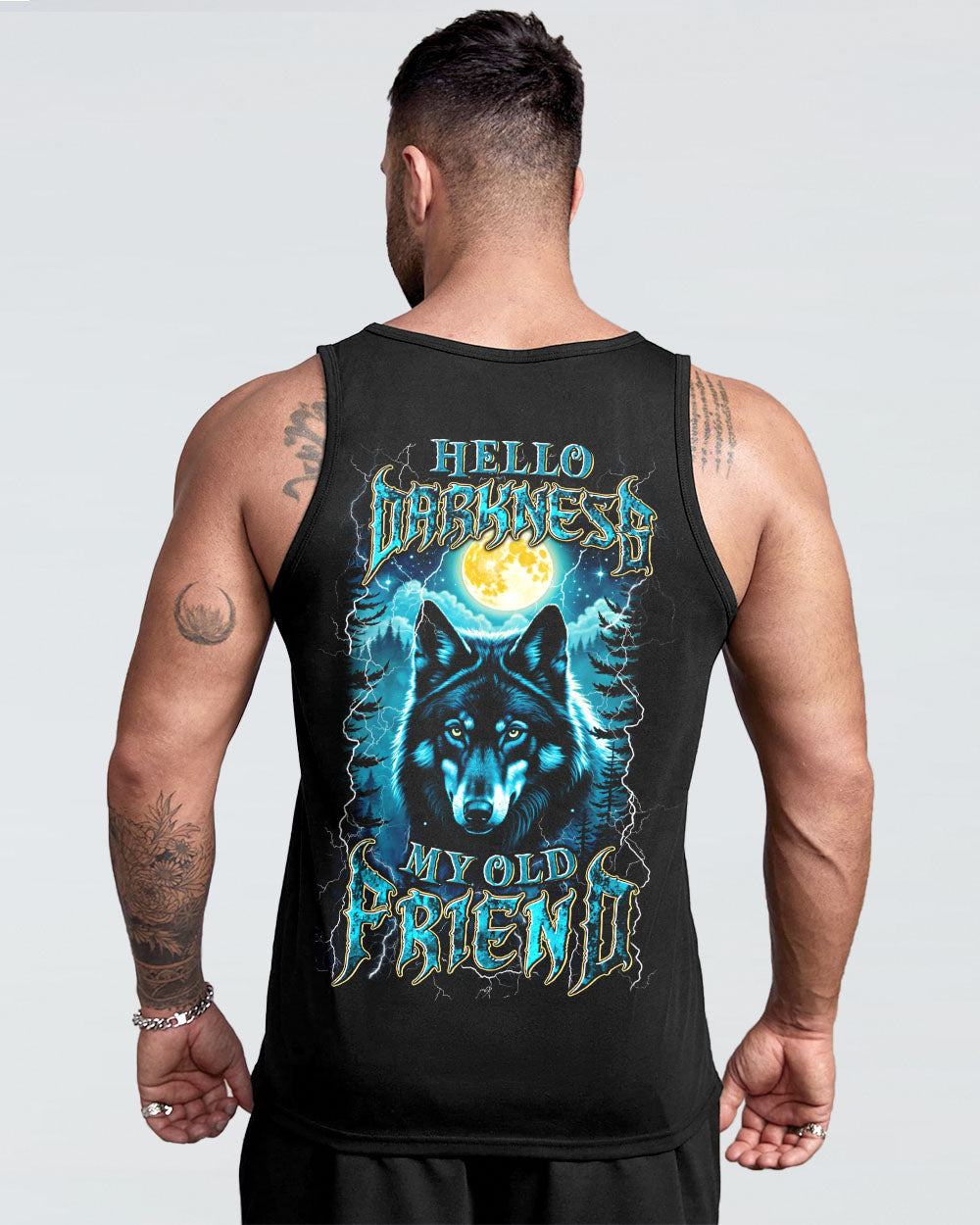 HELLO DARKNESS MY OLD FRIEND WOLF ALL OVER PRINT - YHLN2409254