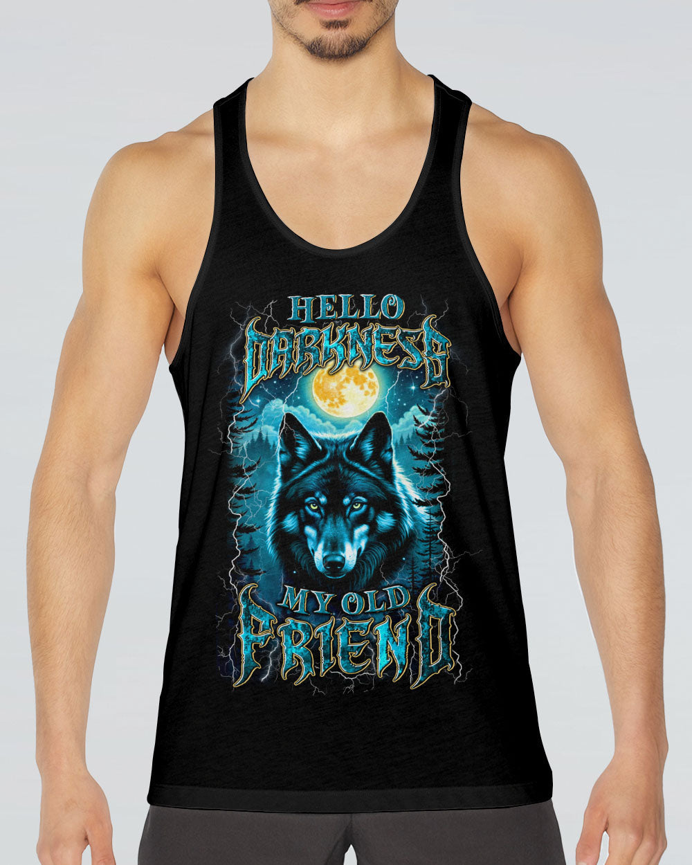 HELLO DARKNESS MY OLD FRIEND WOLF ALL OVER PRINT - YHLN2409254