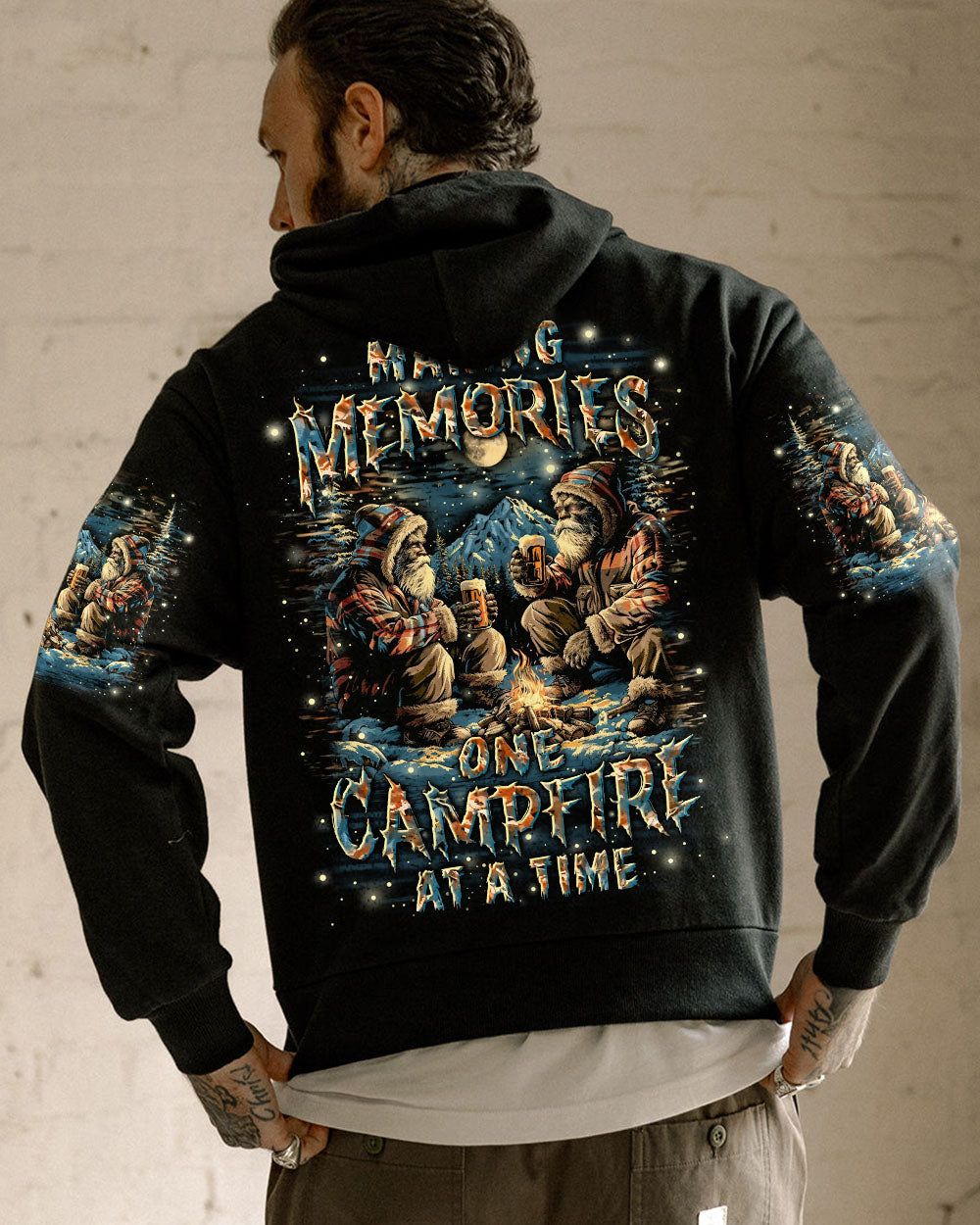 MAKING MEMORIES ONE CAMPFIRE AT A TIME BIGFOOT ALL OVER PRINT - YHLN2410241