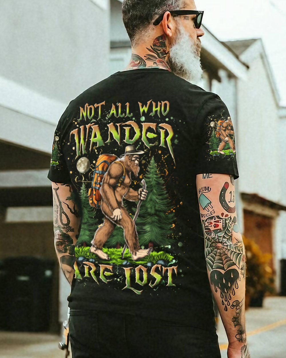 NOT ALL WHO WANDER ARE LOST BIGFOOT ALL OVER PRINT - YHLN2803252