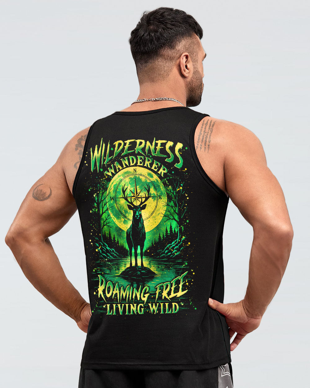 WILDERNESS WANDERER ROAMING FREE LIVING WILD DEER ALL OVER PRINT - YHLN2807252