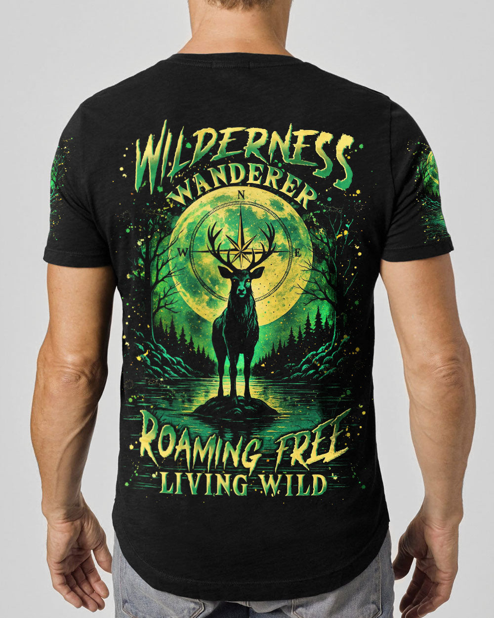 WILDERNESS WANDERER ROAMING FREE LIVING WILD DEER ALL OVER PRINT - YHLN2807252