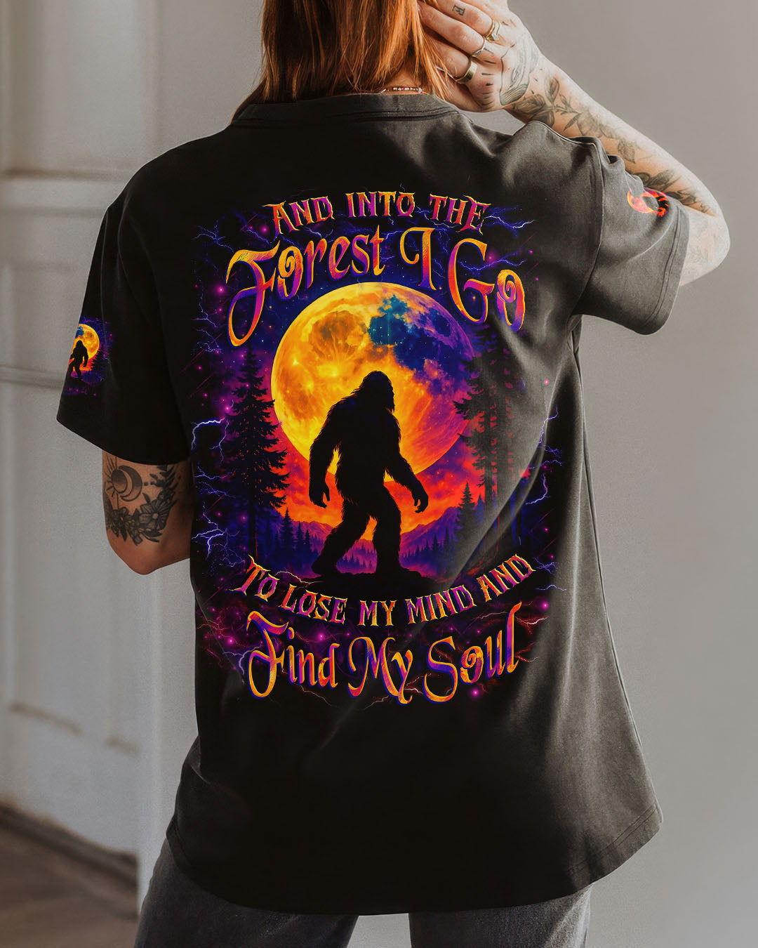 AND INTO THE FOREST I GO BIGFOOT ALL OVER PRINT - YHLT0307251