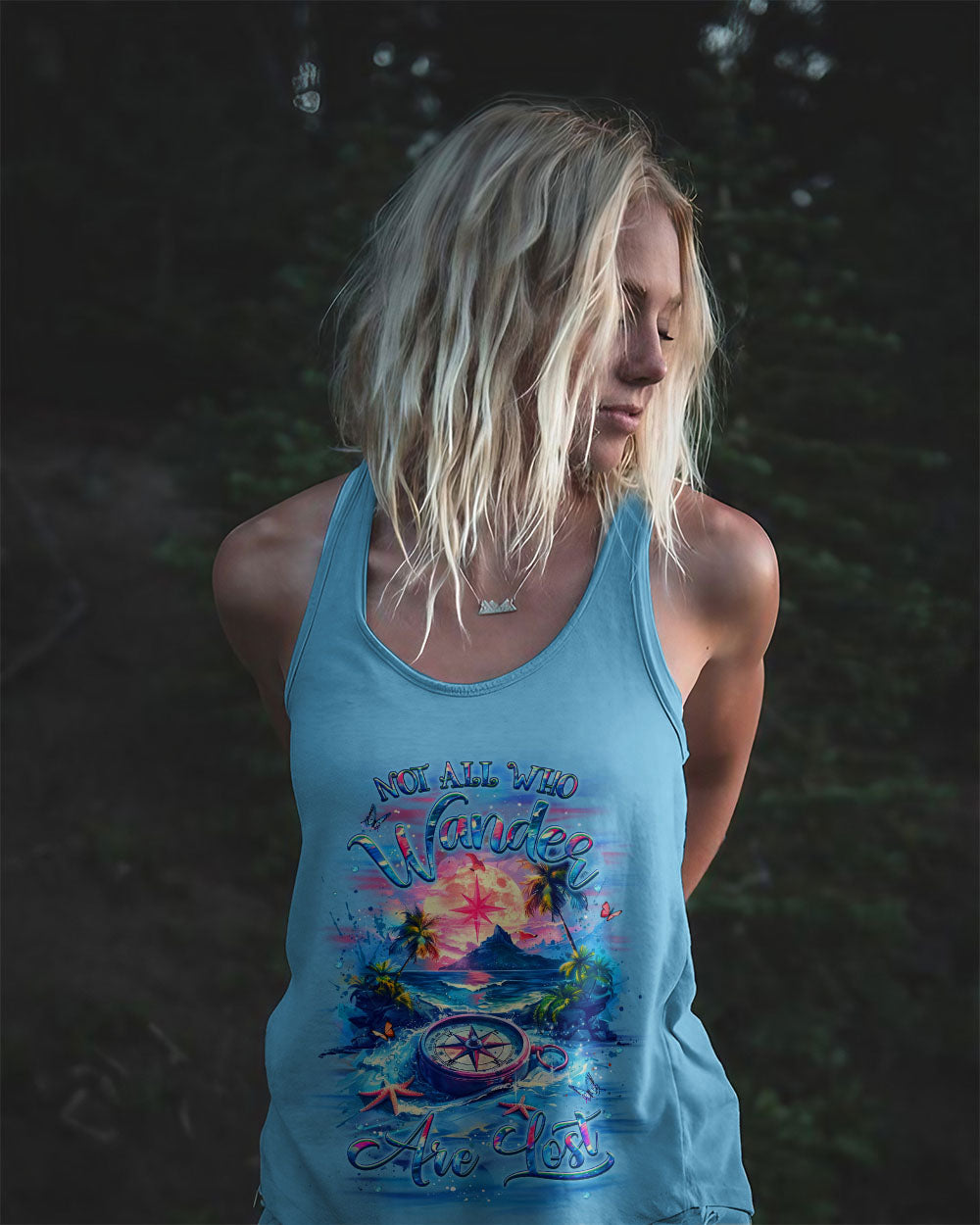 NOT ALL WHO WANDER ARE LOST COMPASS BEACH ALL OVER PRINT - YHLT0904253