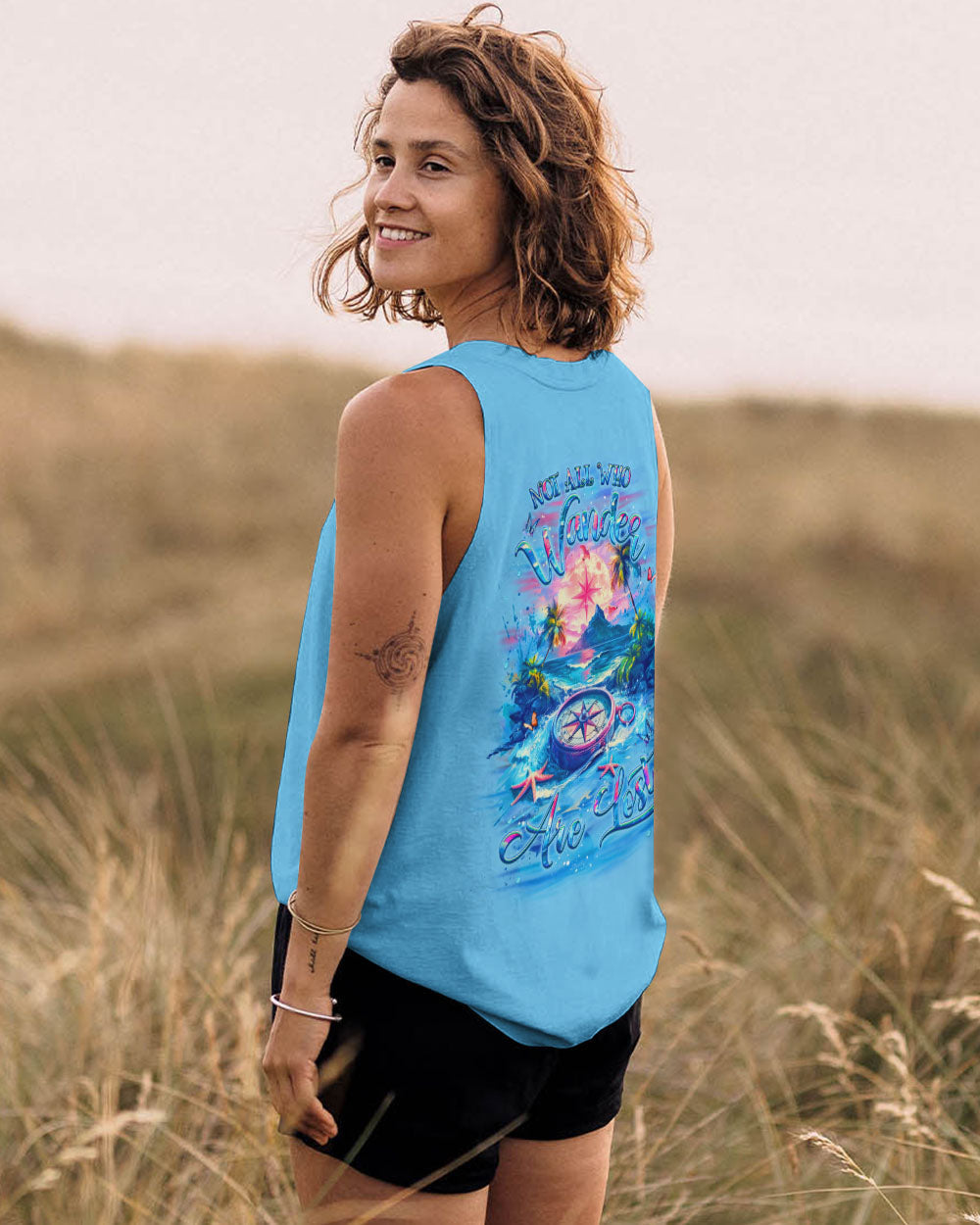 NOT ALL WHO WANDER ARE LOST COMPASS BEACH ALL OVER PRINT - YHLT0904253