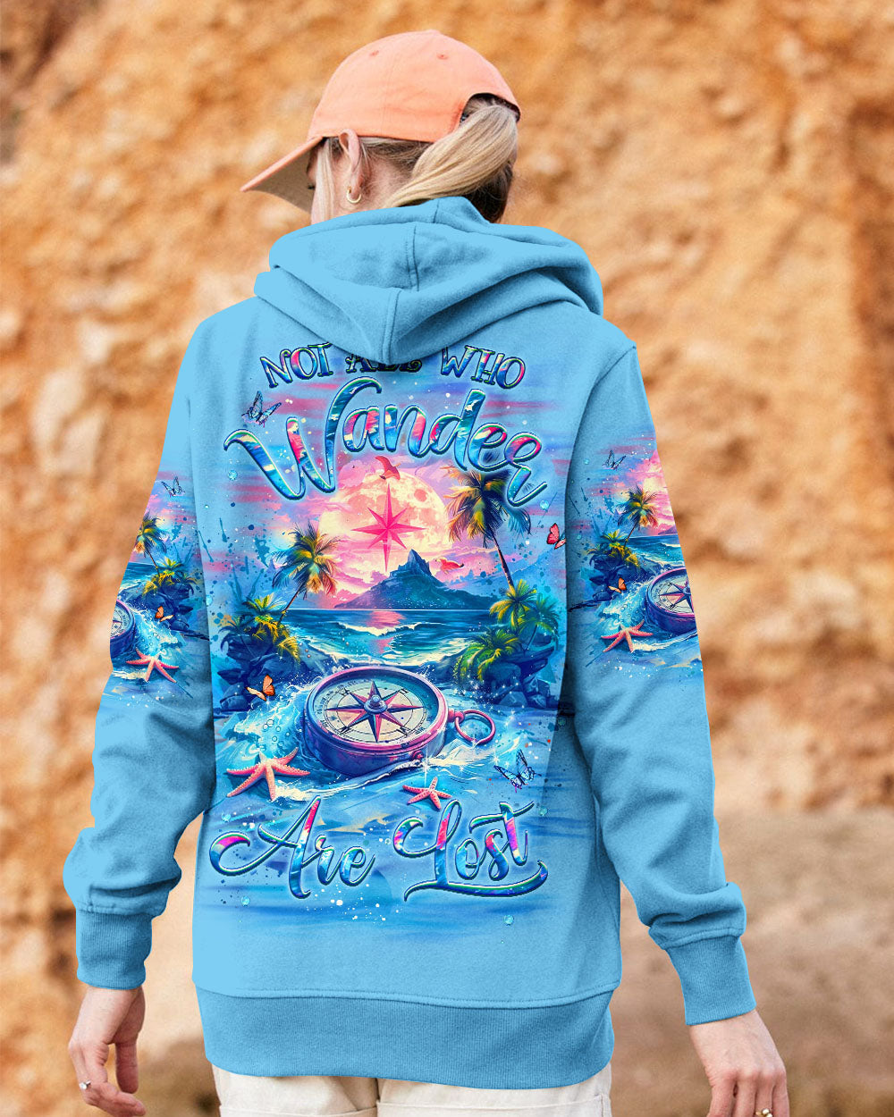 NOT ALL WHO WANDER ARE LOST COMPASS BEACH ALL OVER PRINT - YHLT0904253