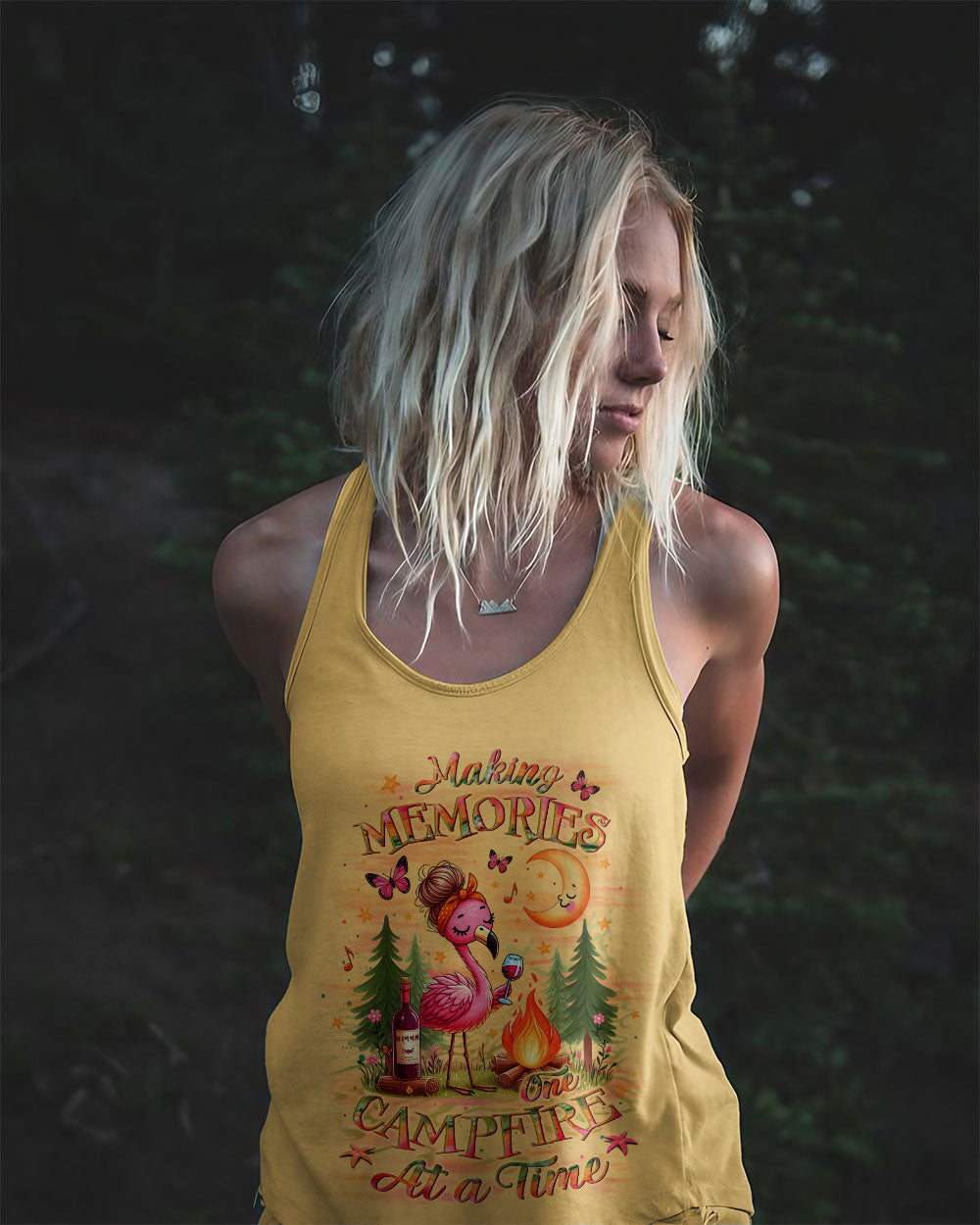 MAKING MEMORIES ONE CAMPFIRE AT A TIME FLAMINGO ALL OVER PRINT - YHLT1809243