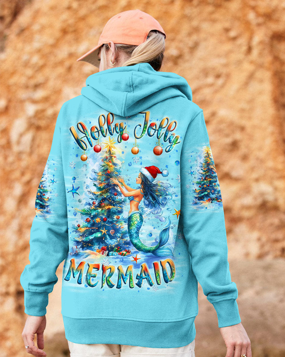 HOLLY JOLLY MERMAID CHRISTMAS ALL OVER PRINT - YHLT3110252