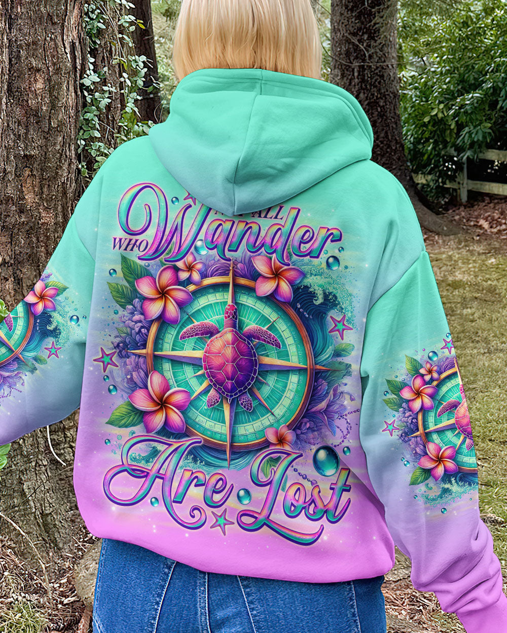 NOT ALL WHO WANDER ARE LOST TURTLE ALL OVER PRINT - TLNO1001252
