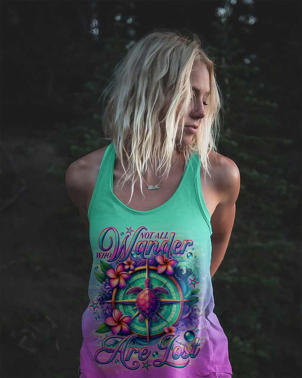 NOT ALL WHO WANDER ARE LOST TURTLE ALL OVER PRINT - TLNO1001252