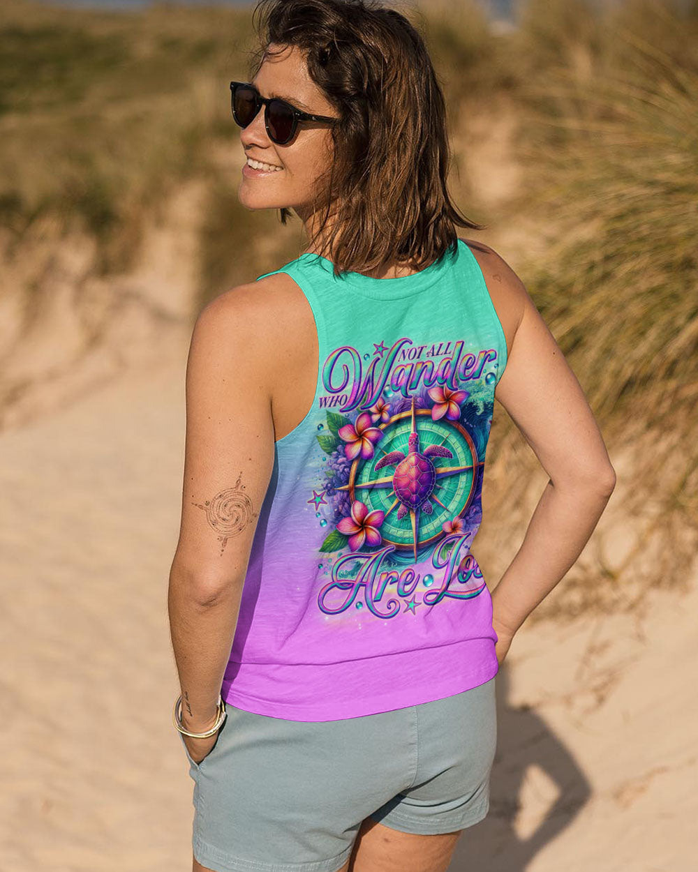 NOT ALL WHO WANDER ARE LOST TURTLE ALL OVER PRINT - TLNO1001252