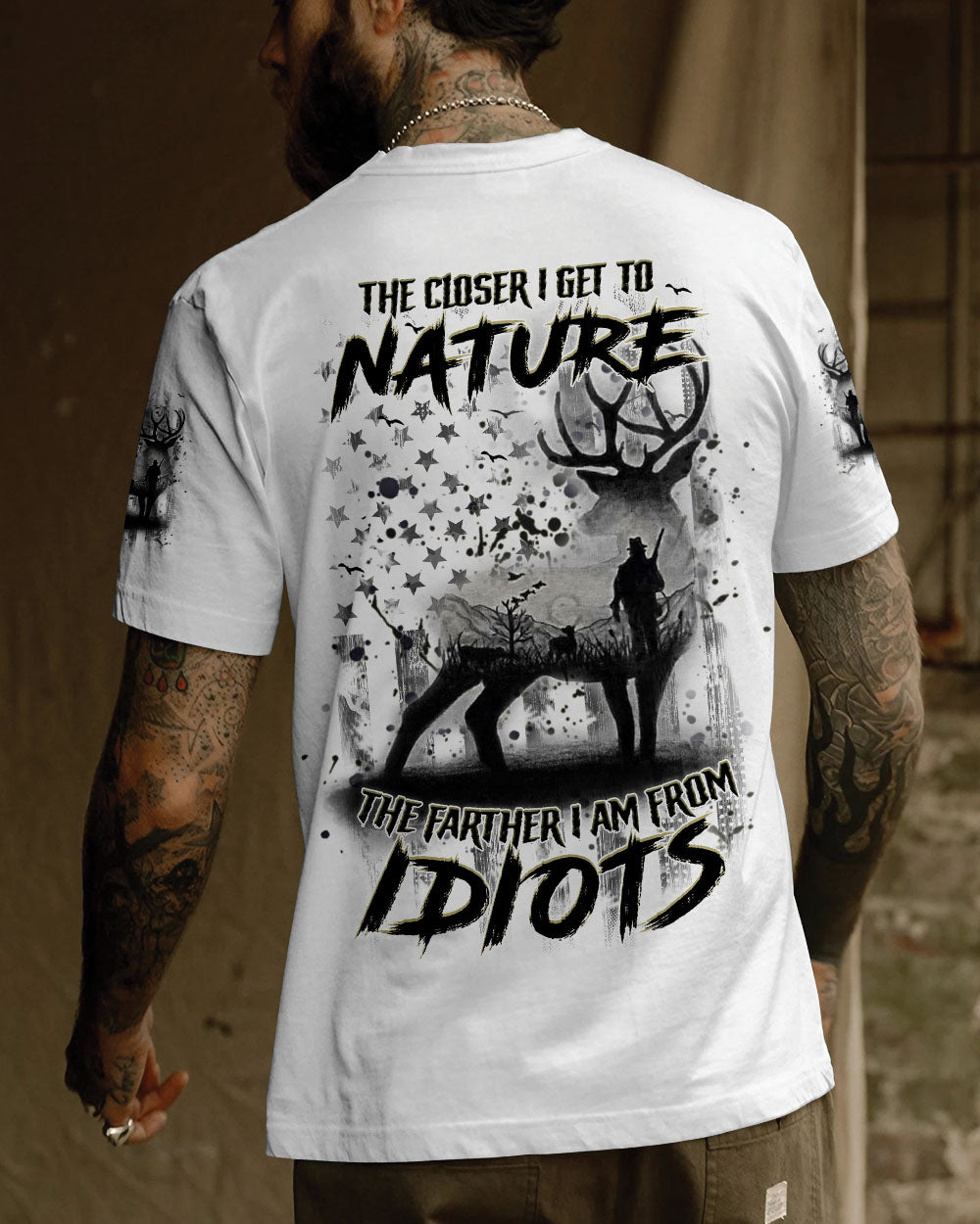 THE CLOSER I GET TO NATURE DEER ALL OVER PRINT - YHHN2201254