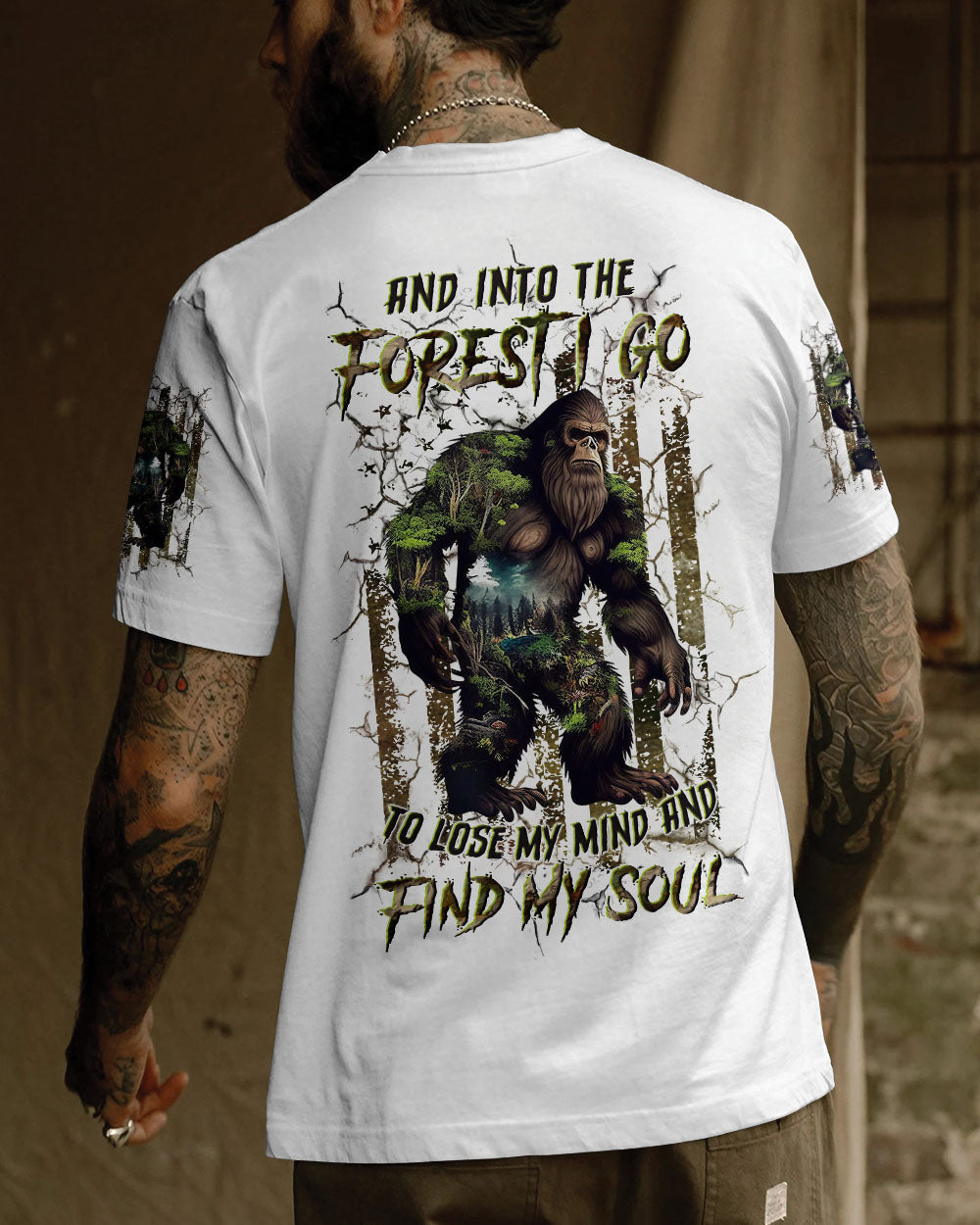AND INTO THE FOREST I GO BIGFOOT ALL OVER PRINT - YHLN0801254