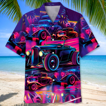Bluejose Hot Rod Retro Party Hawaiian Shirt