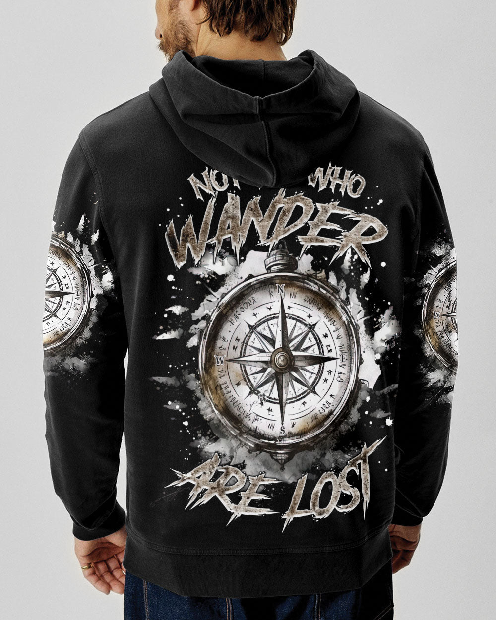 NOT ALL WHO WANDER ARE LOST COMPASS ALL OVER PRINT - TLNZ1403253