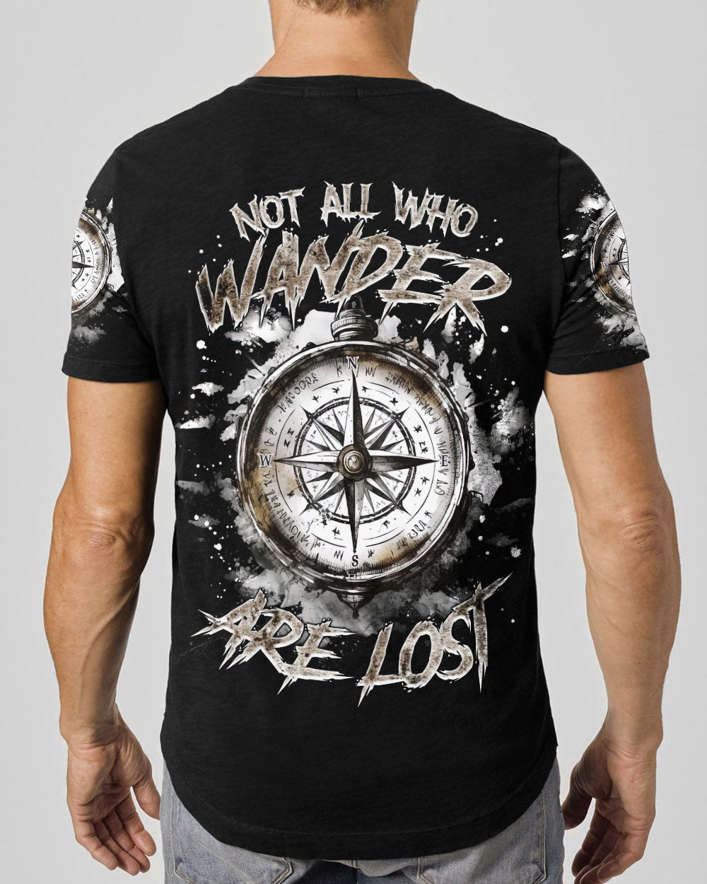 NOT ALL WHO WANDER ARE LOST COMPASS ALL OVER PRINT - TLNZ1403253