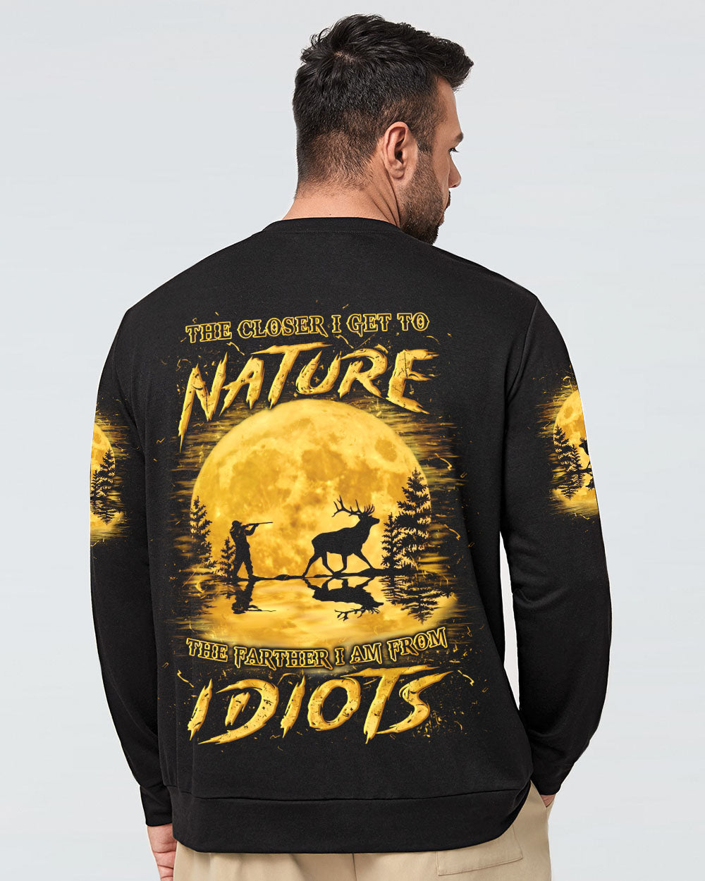 THE CLOSER I GET TO NATURE HUNTING DEER ALL OVER PRINT - YHLN2103253