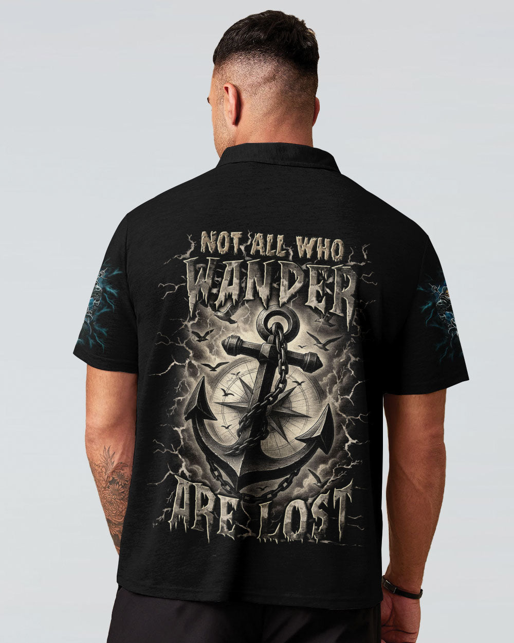 NOT ALL WHO WANDER ARE LOST ANCHOR COMPASS ALL OVER PRINT - YHLN2706254