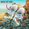 BlueJose Walleye Fishing Personalized Name Clogs