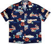 Bluejose Hibiscus Vintage Automobile Men's Hawaiian Shirt