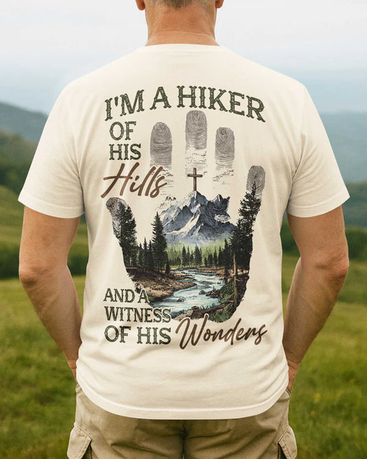 BlueJose I'm A Hiker Of His Hills Personalized Hiking Shirt - Sand