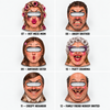 BlueJose Funny Face Crazy Group Balaclava Face Mask (12 Masks)
