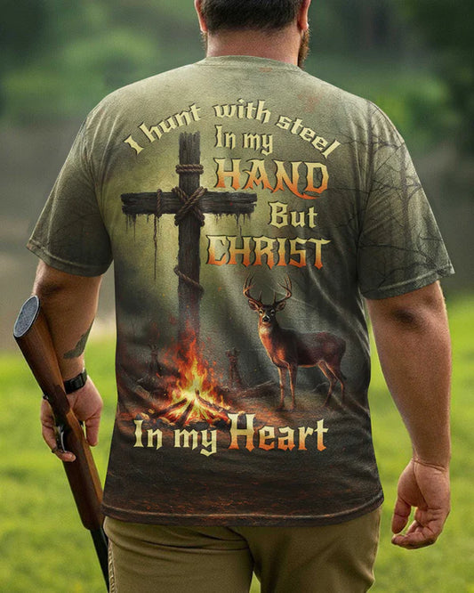 BlueJose I Hunt With Steel In My Hand Shirt, Personalized Hunting 3D Shirt