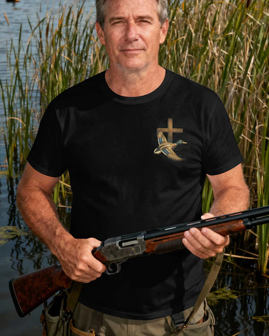 BlueJose I'm Blessed By God And Obsessed By Duck Shirt, Personalized Hunting 3D Shirt