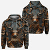 BlueJose Cool Deer Personalized Hunting All Over Shirt, Personalized 3D Hoodie For Hunting Lover