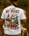 BlueJose He Leads My Heart I Lead The Hunt Shirt, Personalized Hunting 3D Shirt