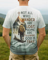 BlueJose Not All Who Wander Are Lost Personalized Hiking 3D Shirt - Watercolor