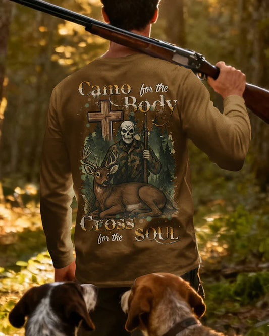 BlueJose Camo For The Body Cross For The Soul Shirt, Personalized Hunting 3D Shirt