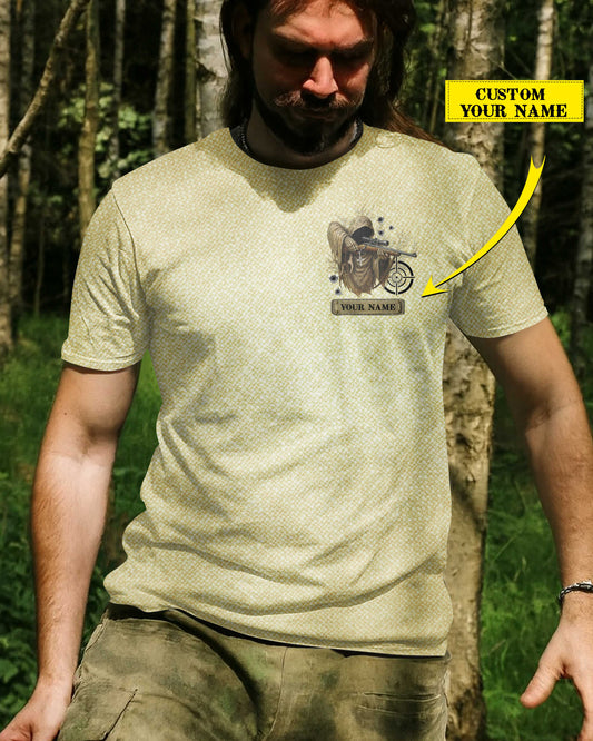 BlueJose The Devil Whispers You Cannot Withstand The Storm The Hunter Replied I Am The Storm Shirt, Personalized Hunting 3D Shirt