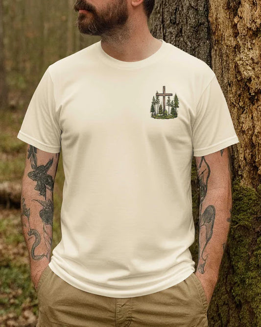 BlueJose Out Here The World Grows Quiet Personalized Hiking 3D Shirt - Beige