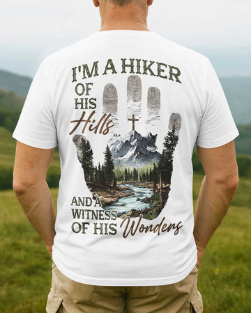 BlueJose I'm A Hiker Of His Hills Personalized Hiking Shirt - White